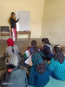 Tashi Tsomo teaching students in Rangrik